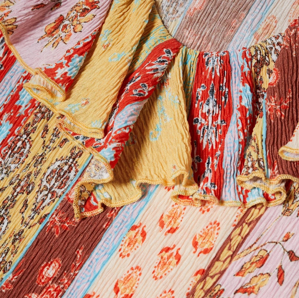 MANGO Ruffle printed dress - Picture 2 of 4